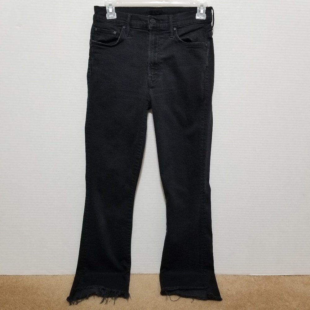 MOTHER jeans 27 Insider Crop Step Fray Not Guilty denim high rise distressed hem